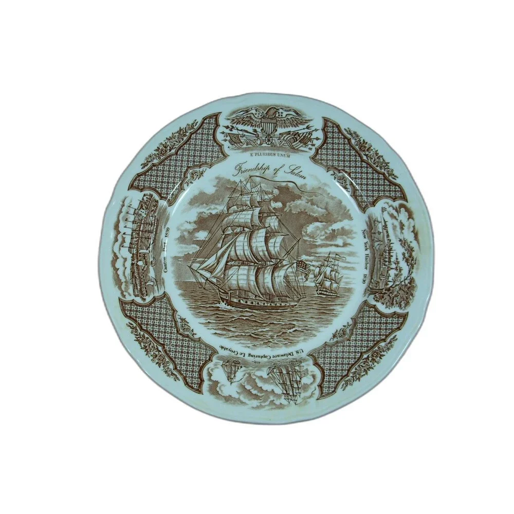 The Friendship Of Salem Fair Winds Alfred Meakin Staffordshire Plate 10 1/2